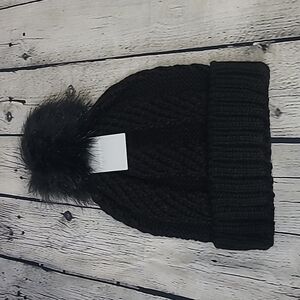 Knit Pom Pom Beanie Hat